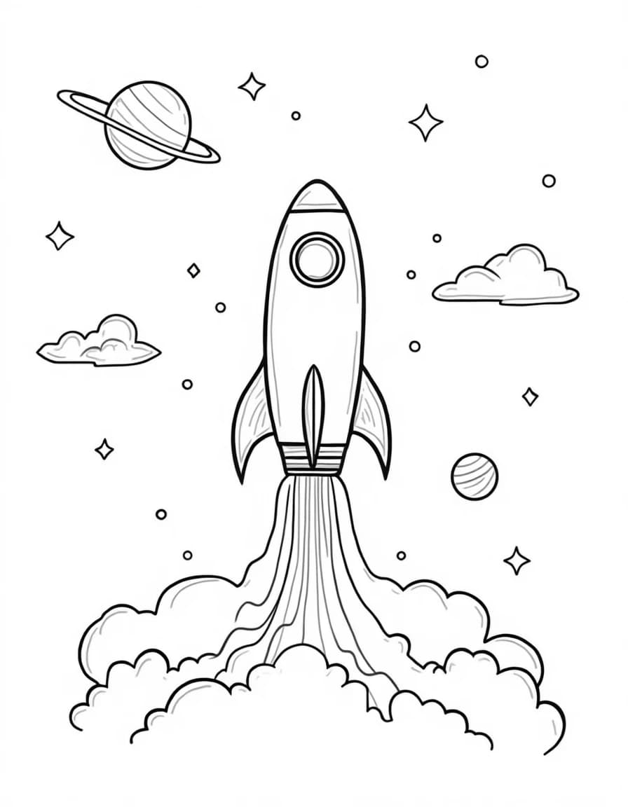 Space Coloring Pages